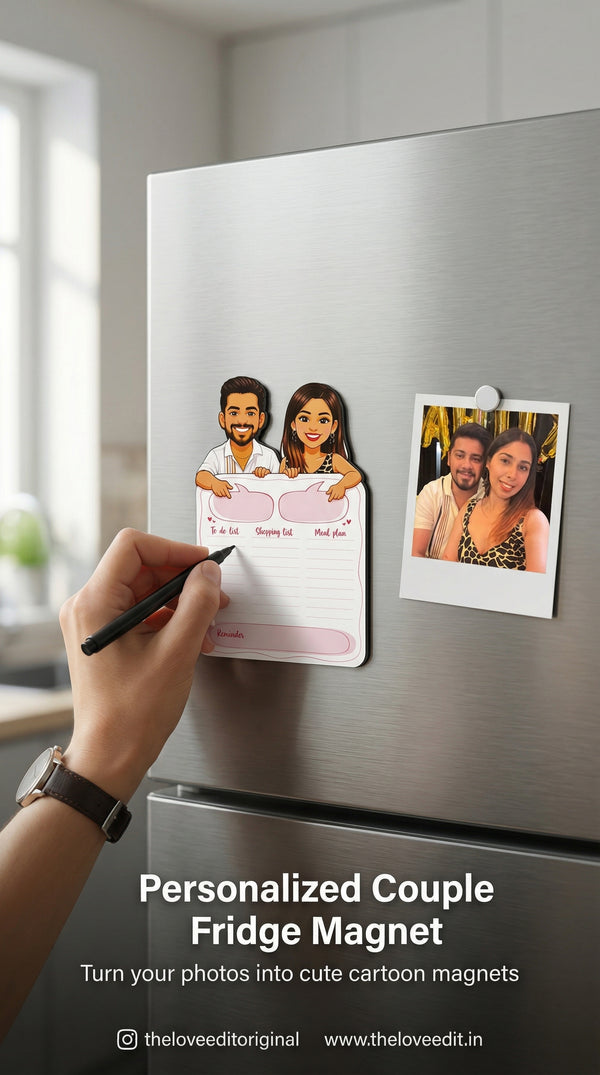 Couple Personalized Magnetic Writing Board for Fridge